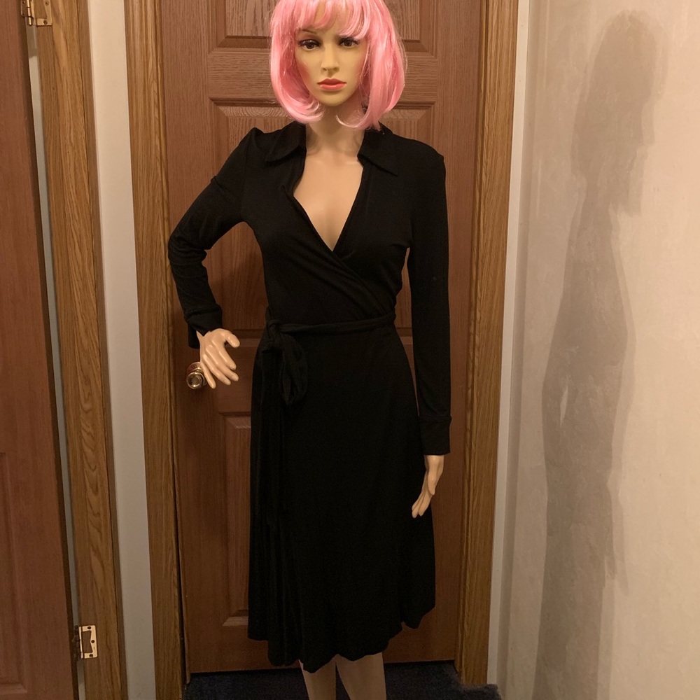 Vintage Black Diane VonFustenburg Wrap Dress